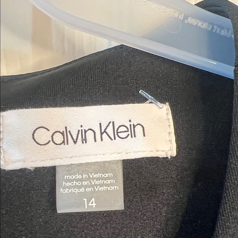 Calvin Klein Black and White Midi Dress - Picture 2 of 9